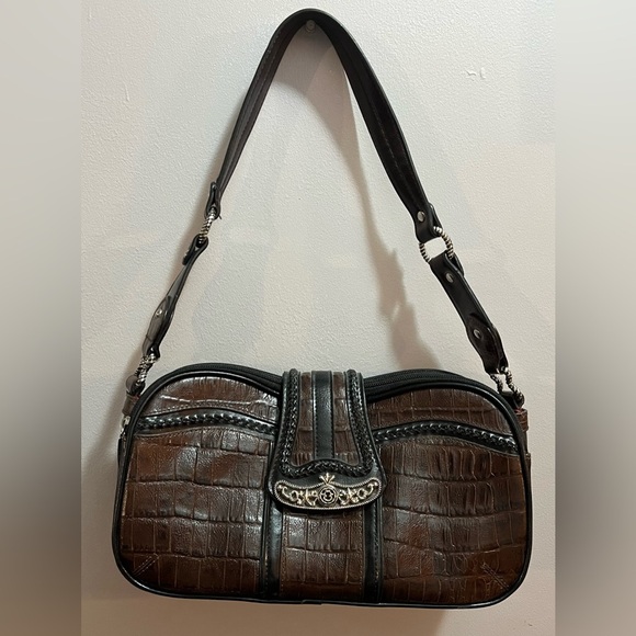 MC Marc Chantal Brown Faux Alligator Women’s Purse - Picture 8 of 14